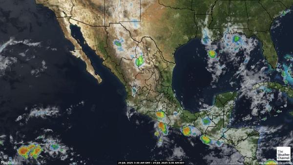 Costa Rica Mapa del tiempo pronóstico nube 