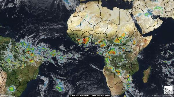 Côte d'Ivoire Hartă starea vremii nor 