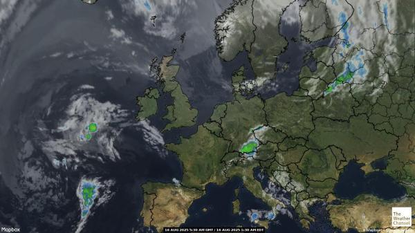 Kroatië Weer wolk kaart 