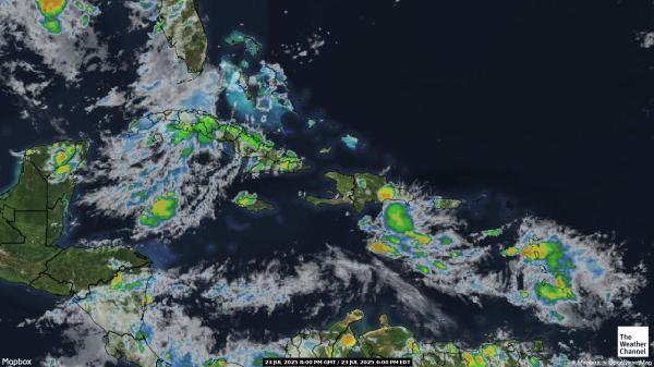 Cuba Weer wolk kaart 