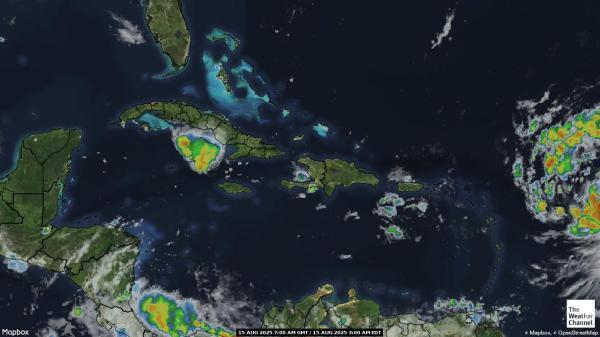 Cuba Hartă starea vremii nor 