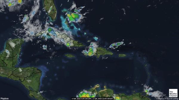 Cuba Peta Cuaca awan 