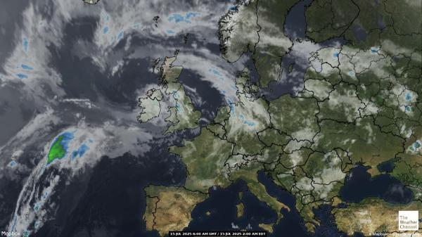 Chipre Mapa del tiempo pronóstico nube 