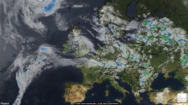 Denmark Meteo nuvola mappa 