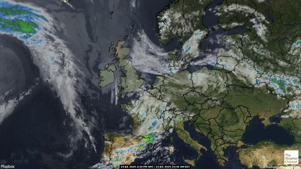 Denmark Meteo nuvola mappa 