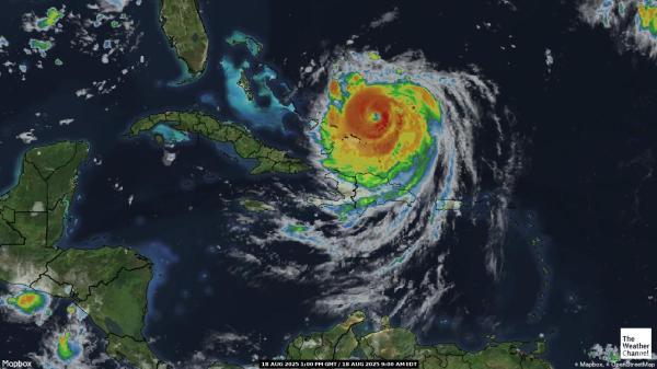 Dominica Vejret sky kort 