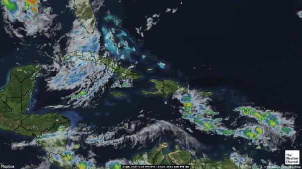 Dominica Mapa del tiempo pronóstico nube 