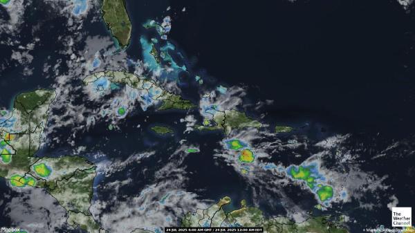 Dominica Mapa del tiempo pronóstico nube 