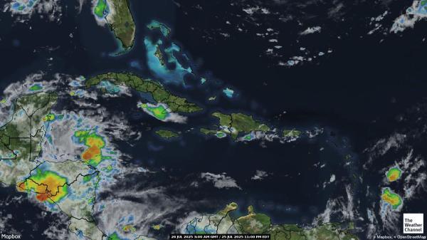 Dominican Republic Previsão do tempo nuvem mapa 