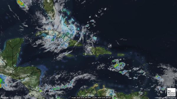 Republik Dominican Peta Cuaca awan 