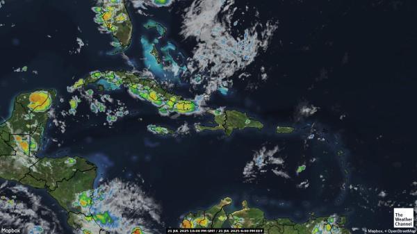 Dominican Republic Mapa ng mapa ng lagay ng panahon 