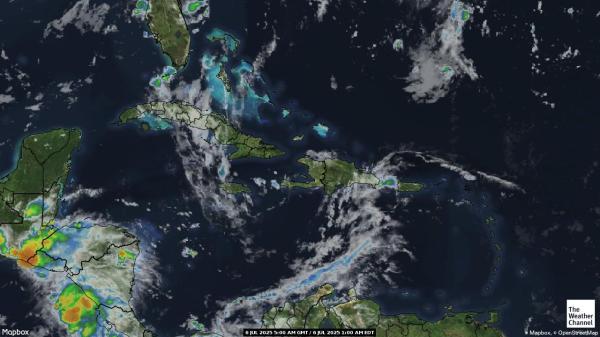 República Dominicana Mapa del tiempo pronóstico nube 