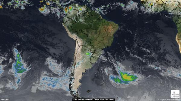 Ecuador Weer wolk kaart 