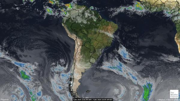 Ecuador Időjárás felhő térkép 