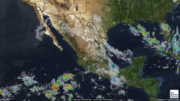 El Salvador Peta Cuaca awan 