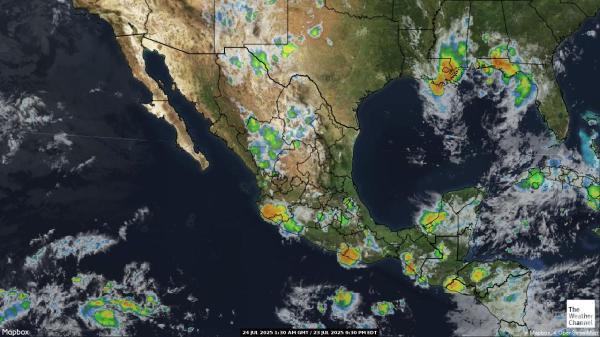 El Salvador Previsão do tempo nuvem mapa 