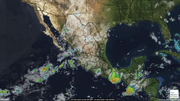El Salvador Počasí mrak mapy 