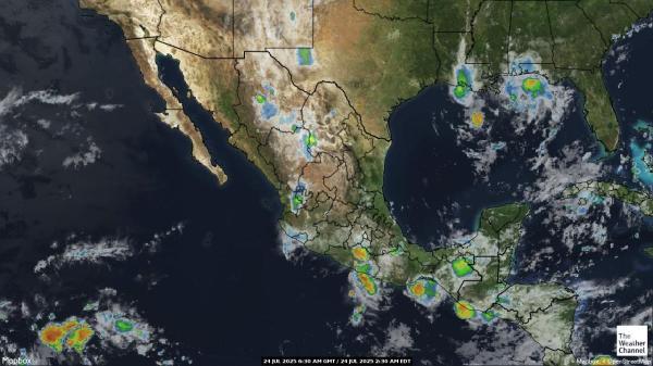 El Salvador Időjárás felhő térkép 