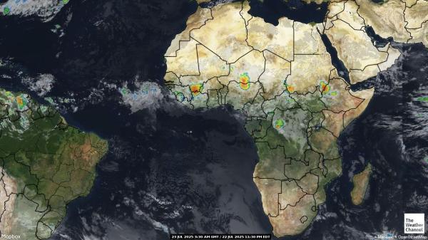 Guinea Ecuatorial Mapa del tiempo pronóstico nube 