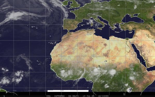 Eritrea Időjárás felhő térkép 