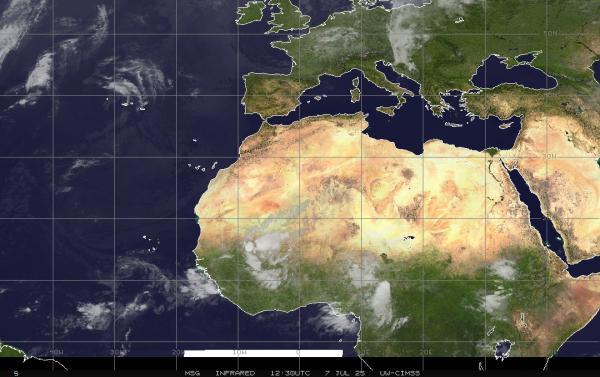Erytrea Chmura pogoda mapa 