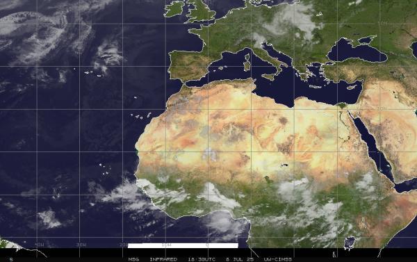 Eritrea Wetter Wolke Karte 