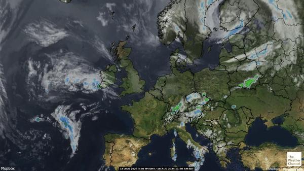 Estland Weer wolk kaart 