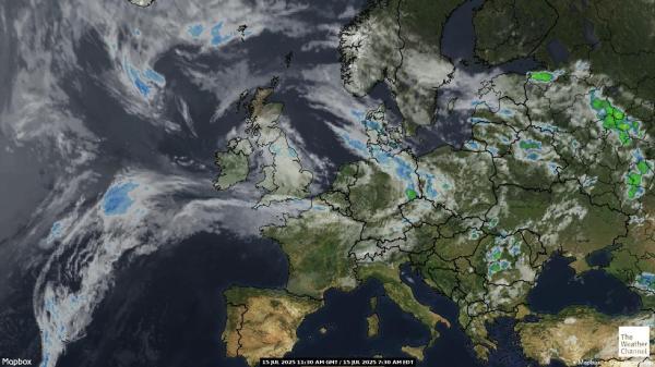Europa Wetter Wolke Karte 