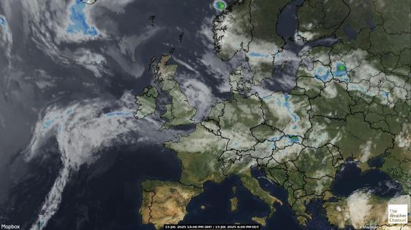 Union européenne Météo nuage carte 