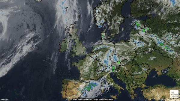 Europese Unie Weer wolk kaart 