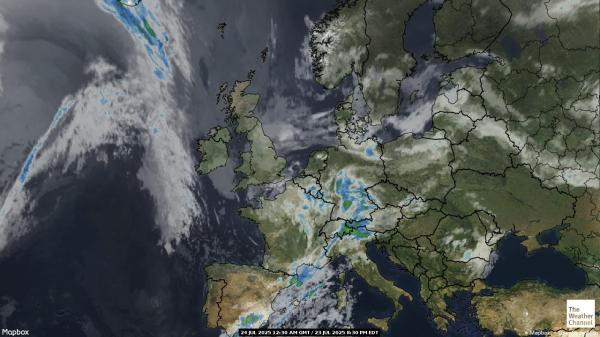 Unión Europea Mapa del tiempo pronóstico nube 