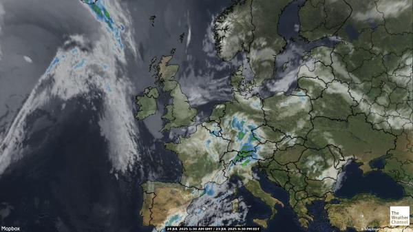 European Union Weather Cloud Map 
