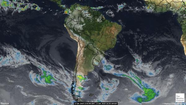 Islas Malvinas (Falkland) Mapa del tiempo pronóstico nube 