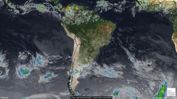 Islas Malvinas (Falkland) Mapa del tiempo pronóstico nube 