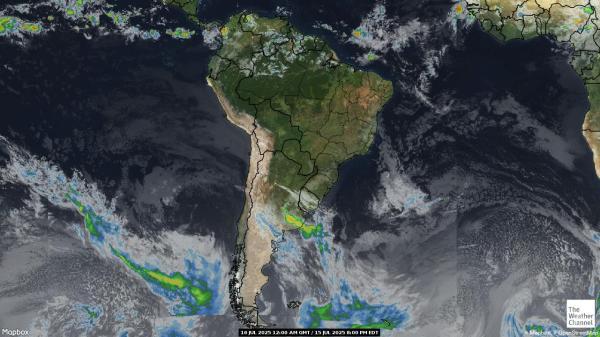 Falkland Eilanden (Malvinas) Weer wolk kaart 