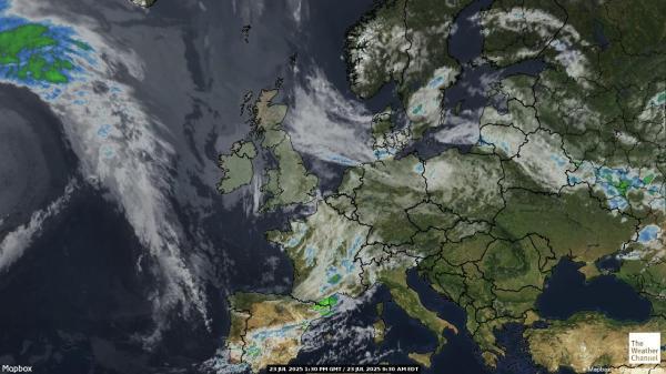 Faroe Islands Meteo nuvola mappa 