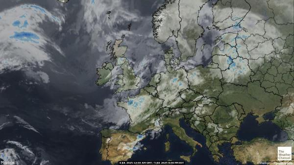 Îles Féroé Météo nuage carte 
