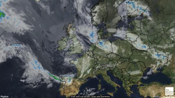 Frankreich Wetter Wolke Karte 