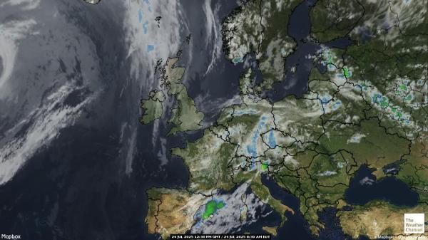 Frankrijk Weer wolk kaart 
