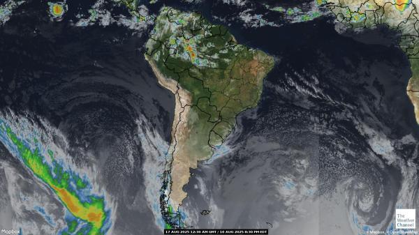 Frans-Guyana Weer wolk kaart 