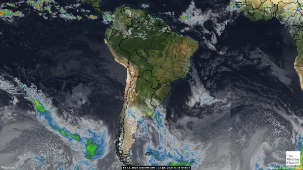 Guiana francés Mapa del tiempo pronóstico nube 
