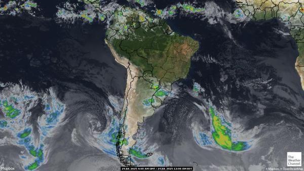 Guiana francés Mapa del tiempo pronóstico nube 