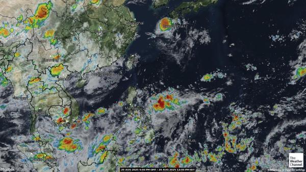 French Polynesia Weather Cloud Map 