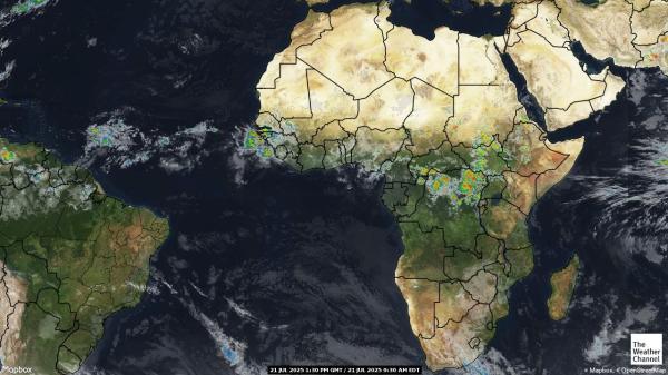 Gabon Previsão do tempo nuvem mapa 