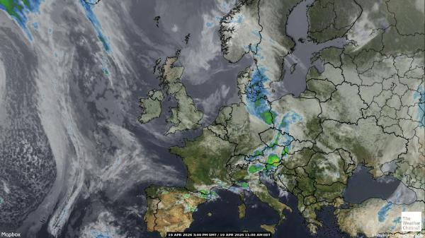 Germania Hartă starea vremii nor 