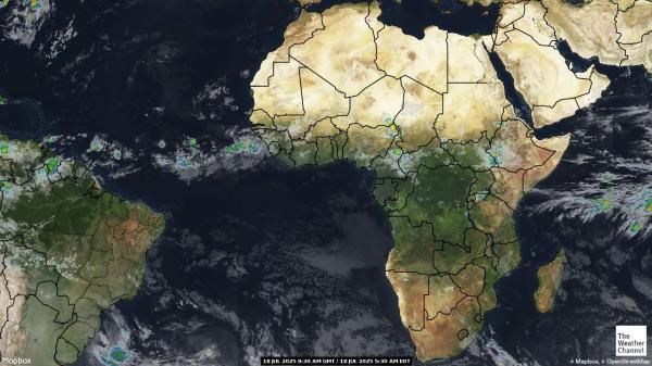 Ghana Mapa del tiempo pronóstico nube 