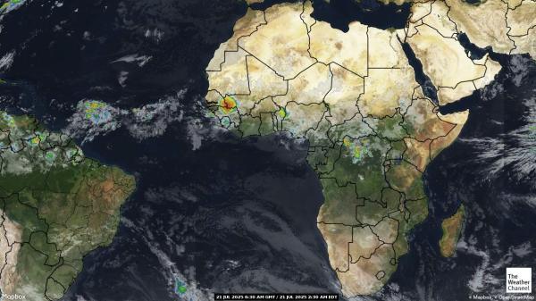 Ghana Peta Cuaca awan 