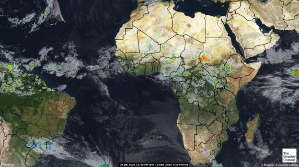 Ghana Previsão do tempo nuvem mapa 