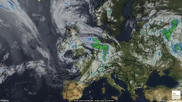 Gibraltar Weer wolk kaart 