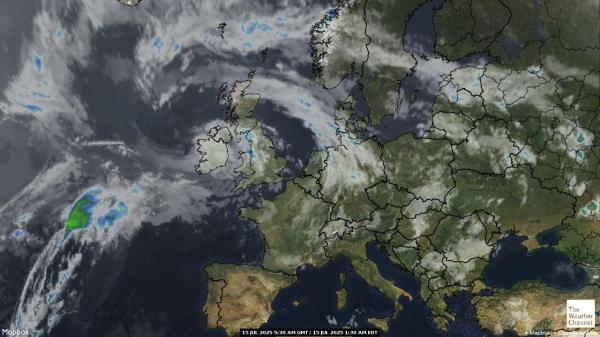 Gibraltar Mapa del tiempo pronóstico nube 